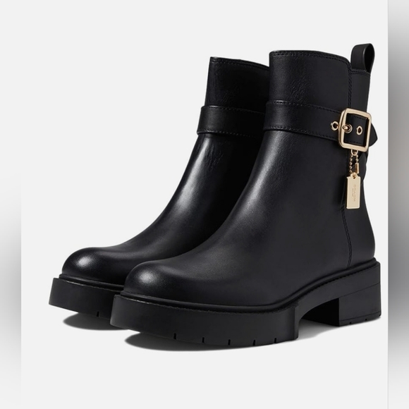 Coach leather platform boots - Picture 1 of 13